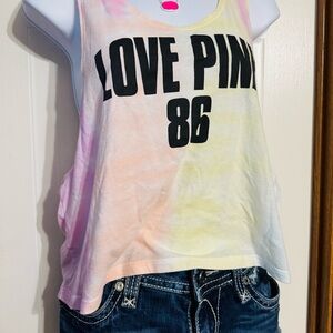 💛 PINK Victoria's Secret Tye-Dye Tank Top 💛